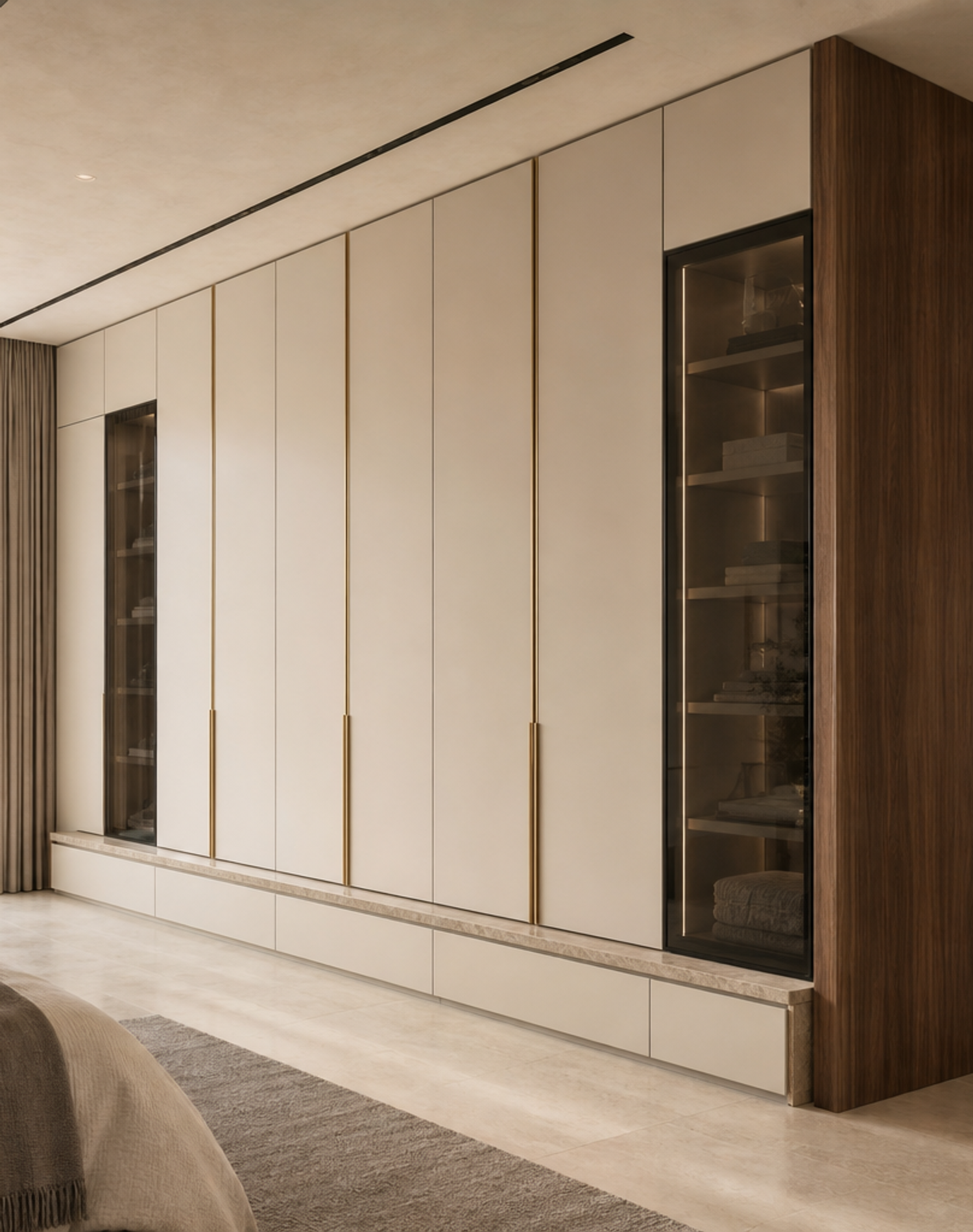 Fadior Eclipse Wardrobe Suite with Tailored Gallery Wardrobe — interior room context showing cabinet integration