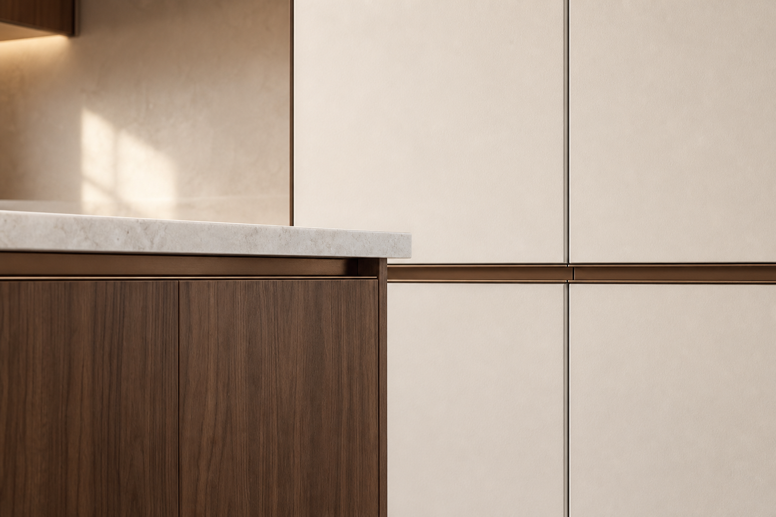 Fadior Atelier Kitchen Suite with Modular Culinary Wall — close-up of stainless steel finish and hardware detail