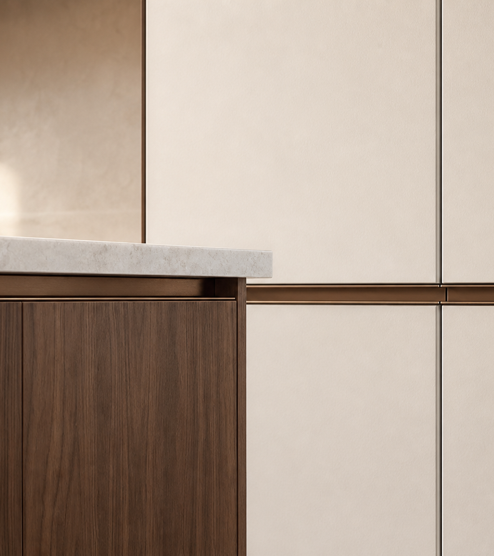 Fadior Atelier Kitchen Suite with Modular Culinary Wall — close-up of stainless steel finish and hardware detail