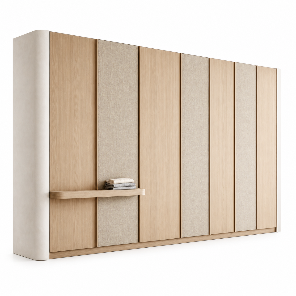 Fadior Voyage Wardrobe Suite with Copenhagen Loft Pocket Wall — 304 stainless steel wardrobe system, front view
