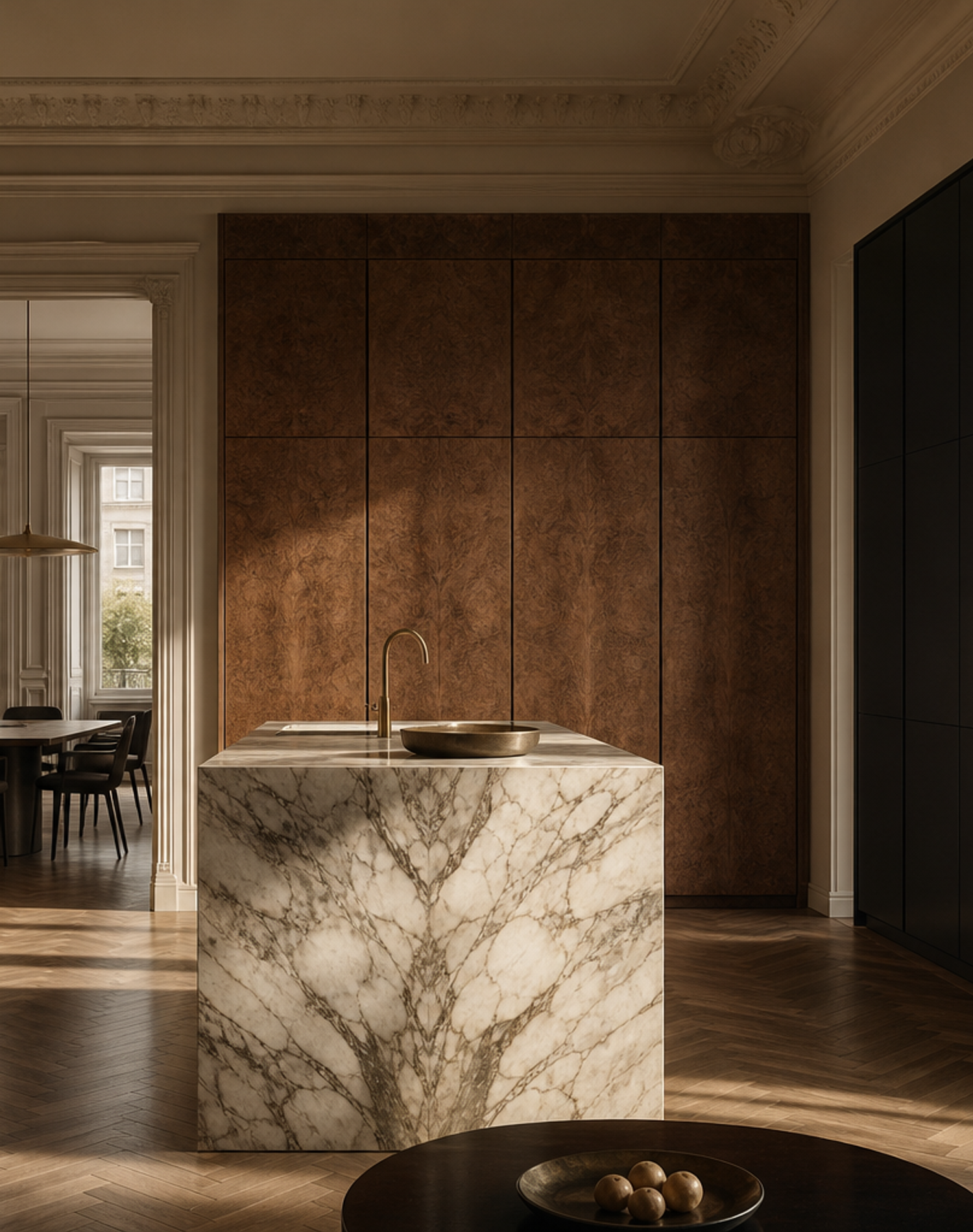 Fadior Atelier Floating Profile Pantry Wall — interior room context showing cabinet integration