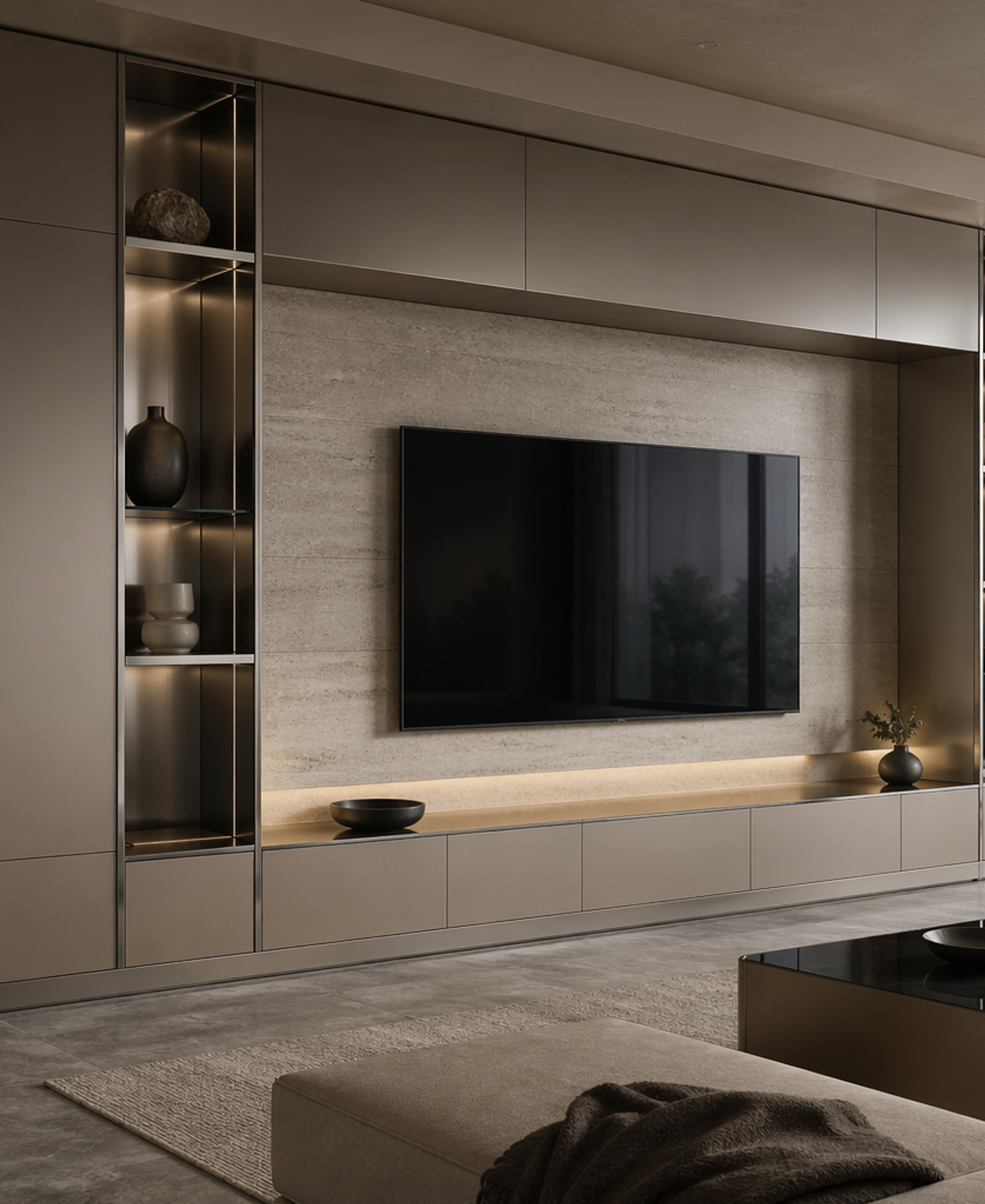 Fadior Essence Living Room Suite — 304 stainless steel living room system, front view