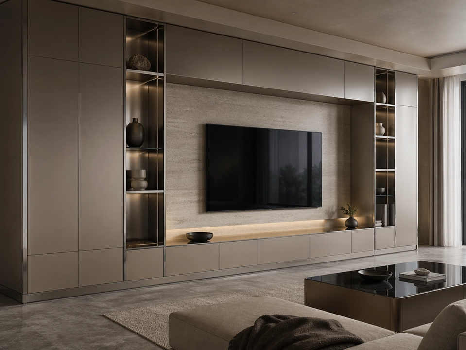 Fadior Essence Living Room Suite — 304 stainless steel living room system, front view