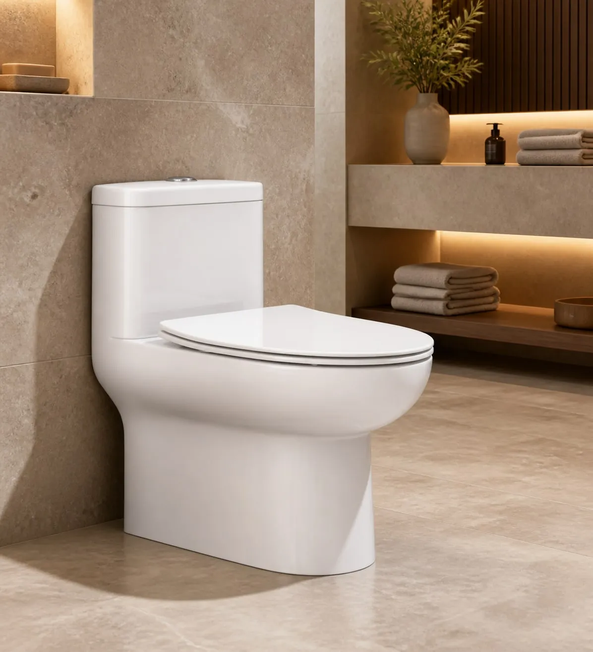Triple-Flush Siphonic One-Piece Toilet