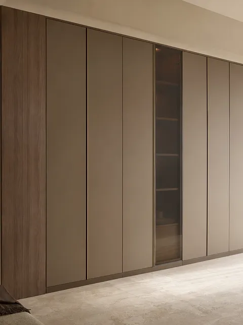 Fadior Elementum Wardrobe Suite with Precision Dressing Grid — 304 stainless steel wardrobe system, front view