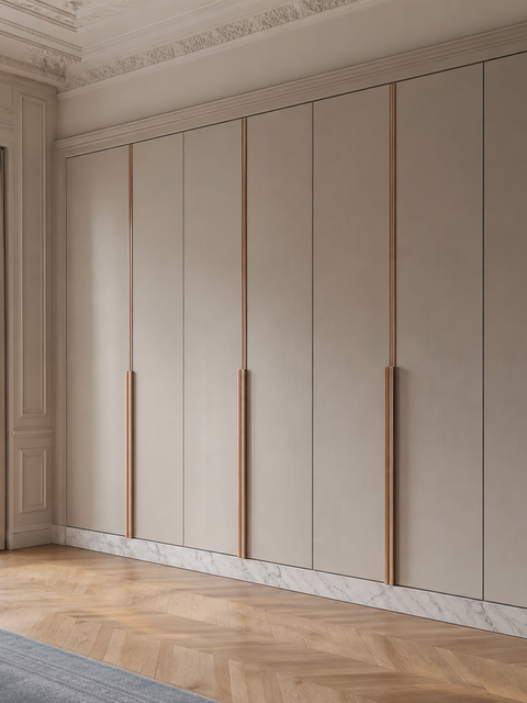 Fadior Canopy Wardrobe Suite with Fixture Pull Dressing Axis — 304 stainless steel wardrobe system, front view
