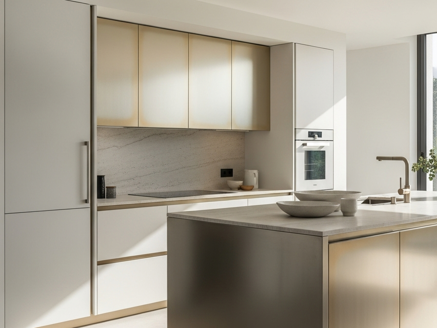 Fadior Marbella Coastal Villa — 304 stainless steel kitchen system, architectural view
