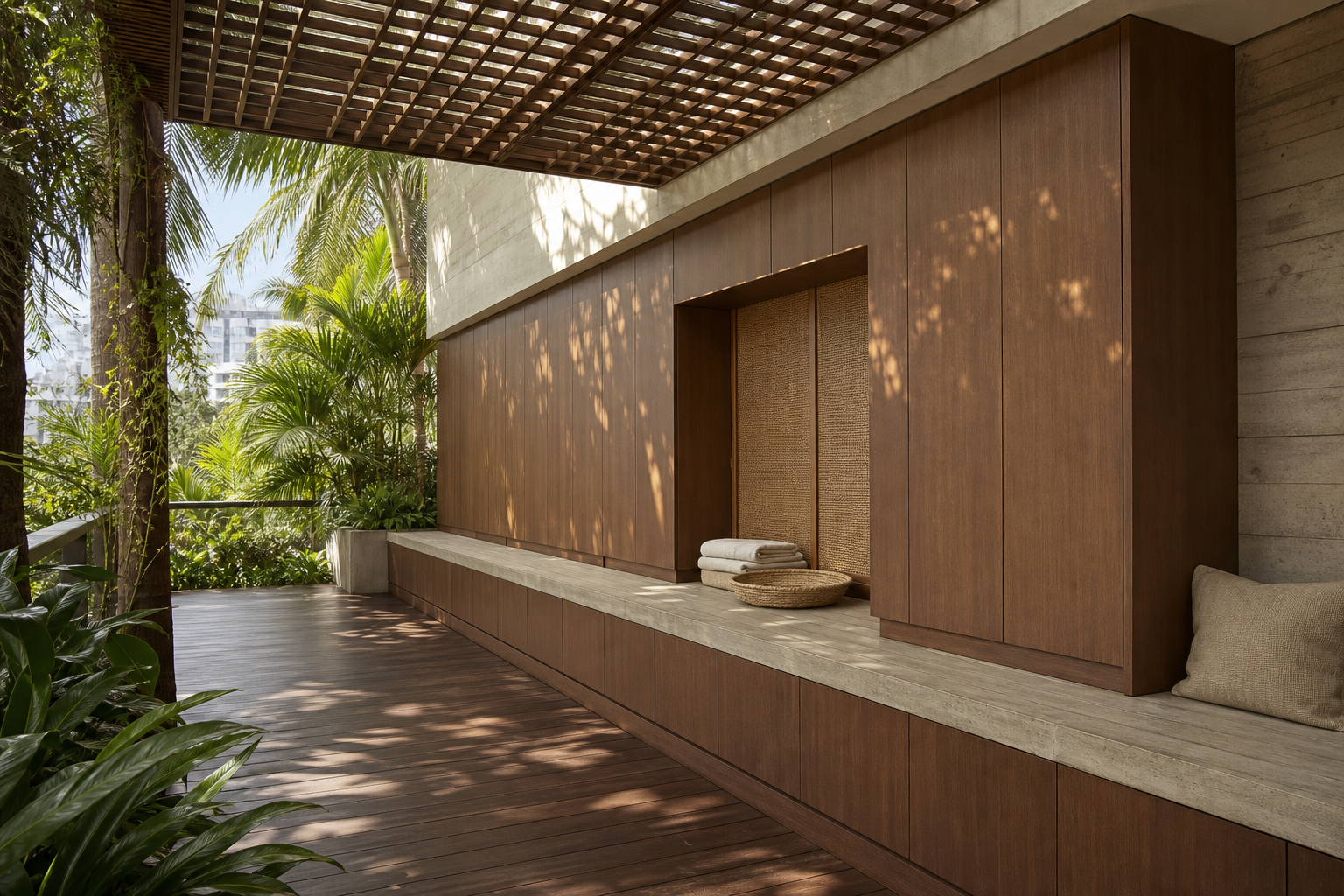 Fadior Cannes Balcony Suite with Canopy Drying Cabinet — interior room context showing cabinet integration