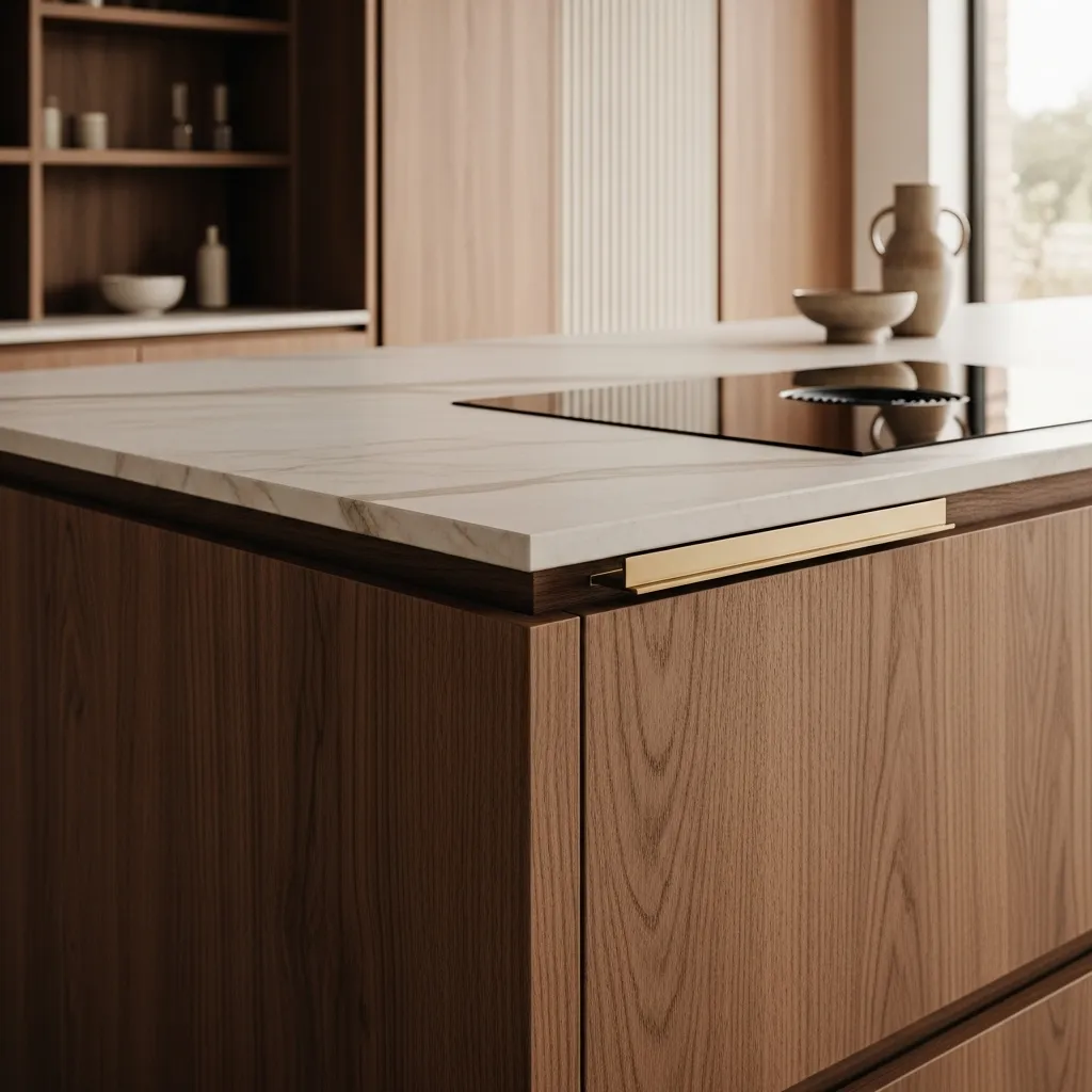 Combinación de Encimera y Armario de Cocina: El Diálogo de Materiales que Define el Lujo en 2026 imagen 1