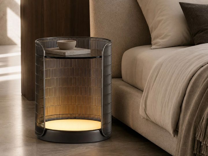Nightstand styled in a FADIOR HOME interior setting
