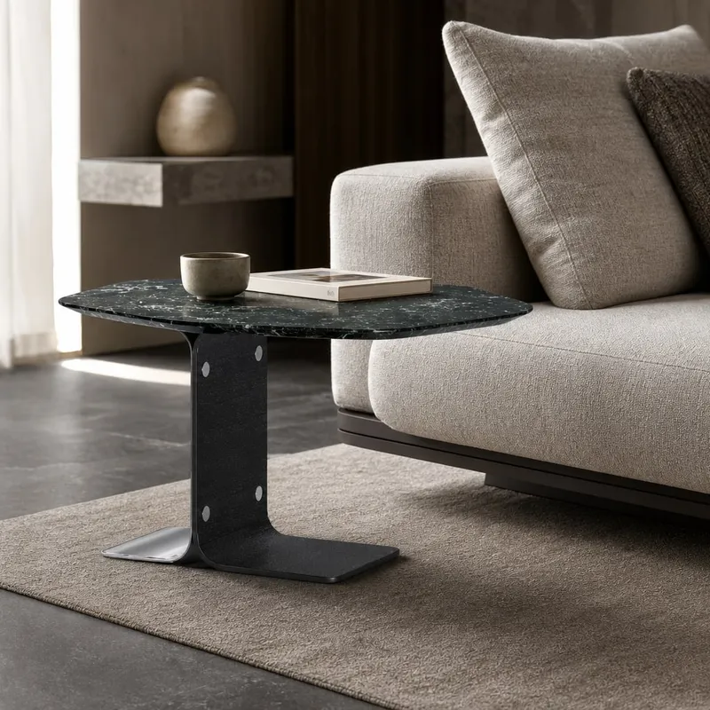 Cantilevered Marble Side Table 700×560×380 mm