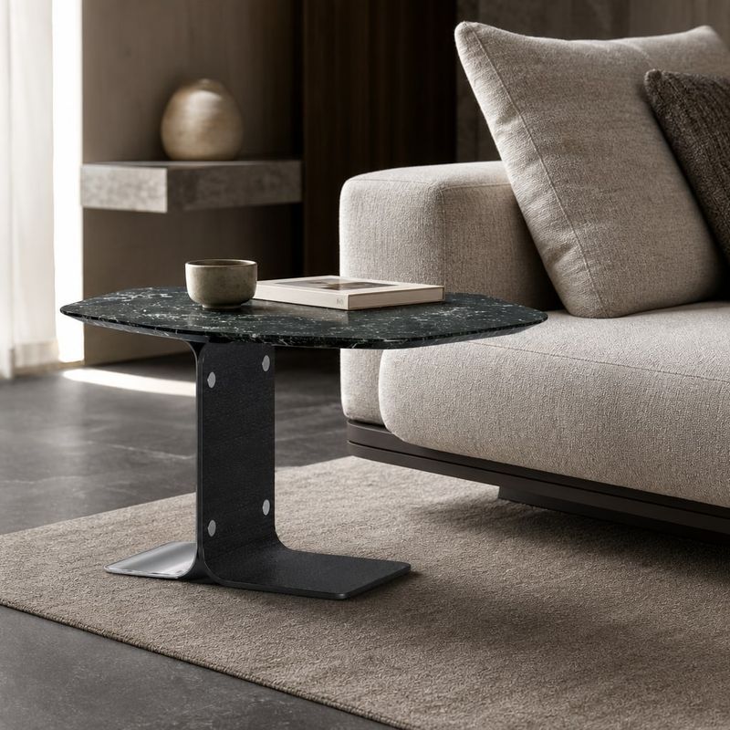 Side Table (Marble) styled in a FADIOR HOME interior setting