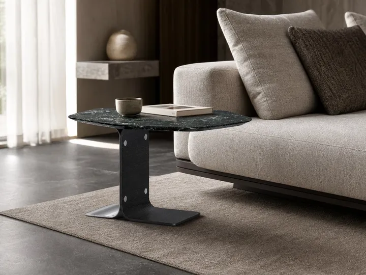 Mesa Auxiliar de Mármol en Voladizo 700×560×380 mm