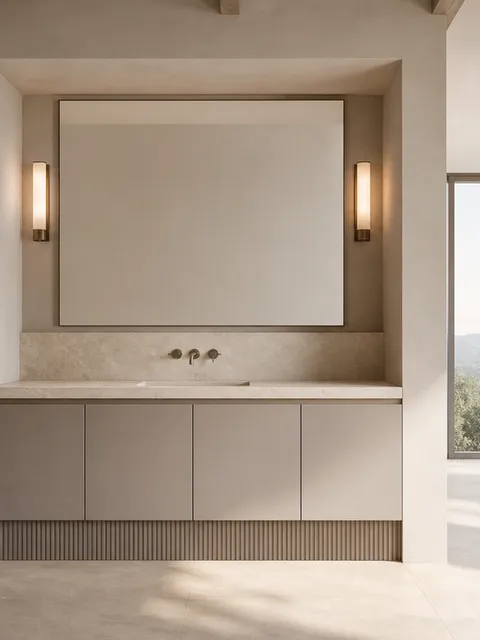 Suite de baño Alcove con Ribbed Clay Plinth