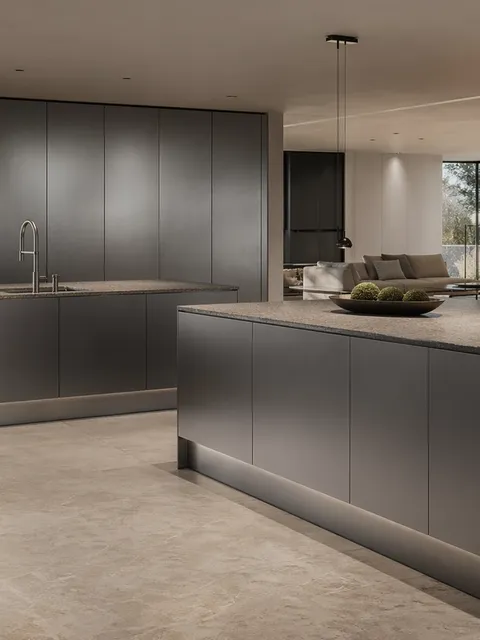 Suite de Cocina Abyss con Isla Escultórica de Línea de Agua