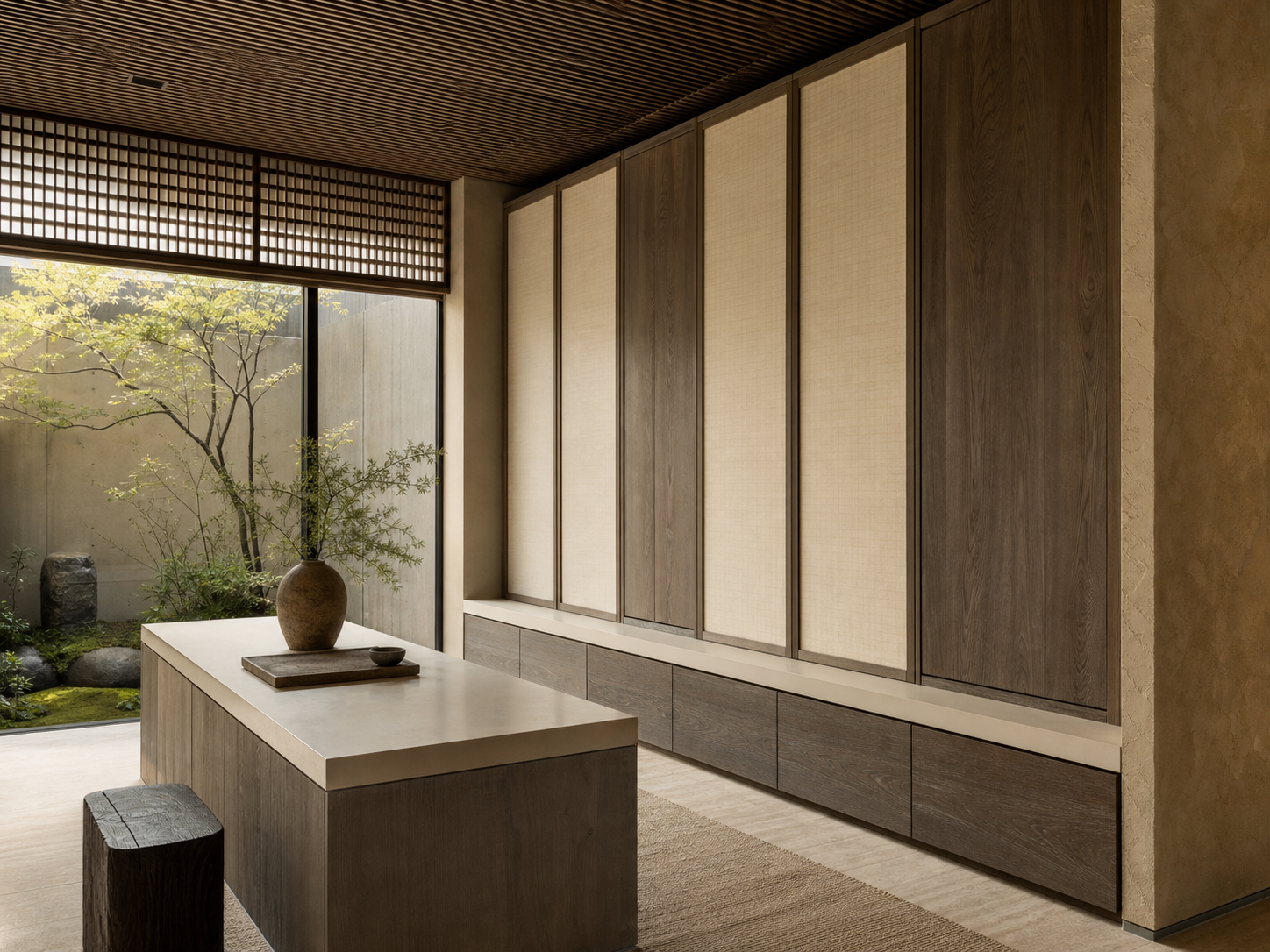 Fadior Resonance Wardrobe Suite with Solid Surface Packing Gallery — interior room context showing cabinet integration