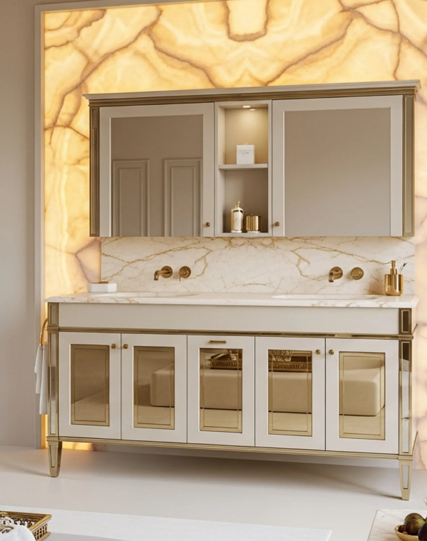Suite de Baño y Tocador Acqua estudio de adaptación
