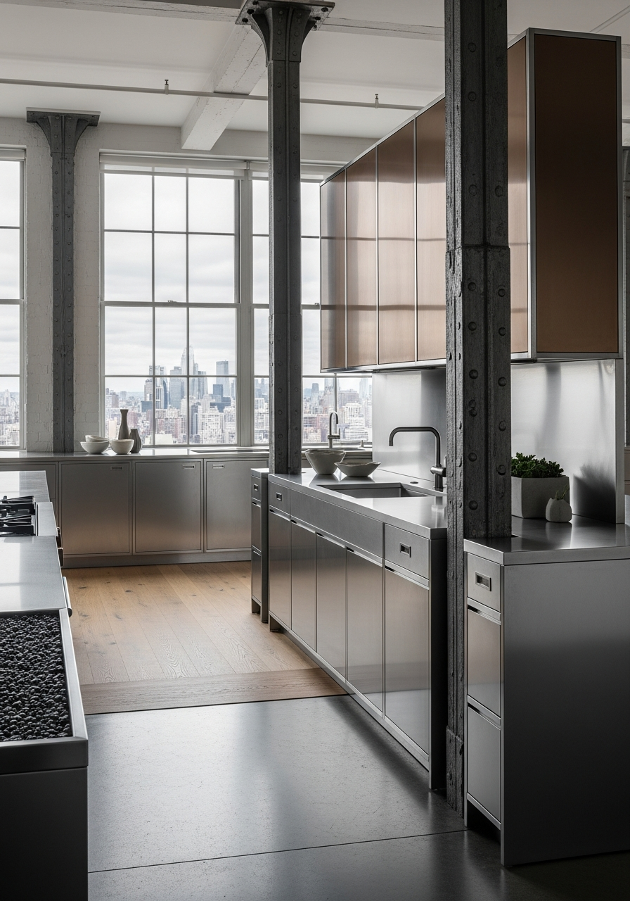 Fadior Tribeca Cast-Iron Penthouse — 304 stainless steel kitchen system, architectural view