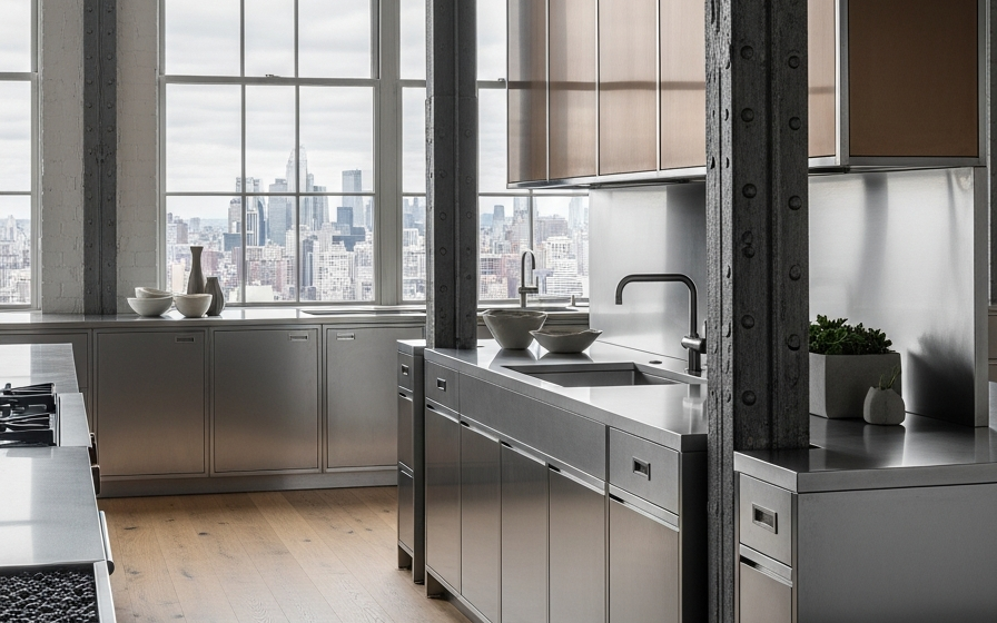 Fadior Tribeca Cast-Iron Penthouse — 304 stainless steel kitchen system, architectural view