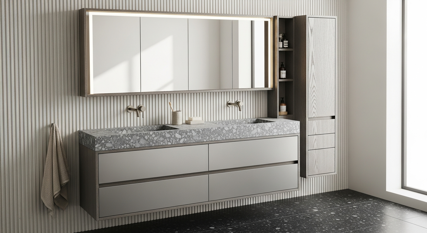 Fadior Acqua Vanity Suite — lifestyle setting with natural light and residential styling