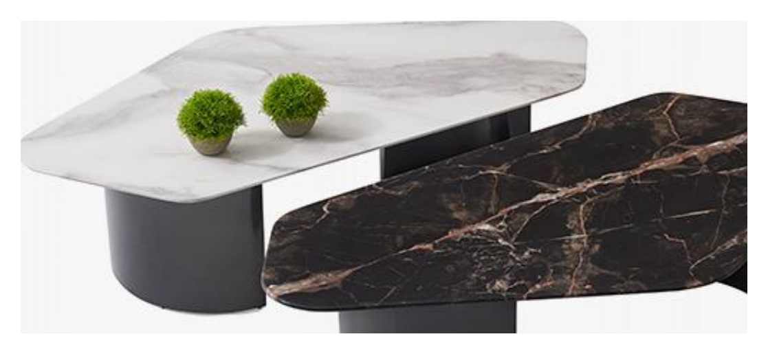 Mesa de centro con tapa de piedra vista del producto