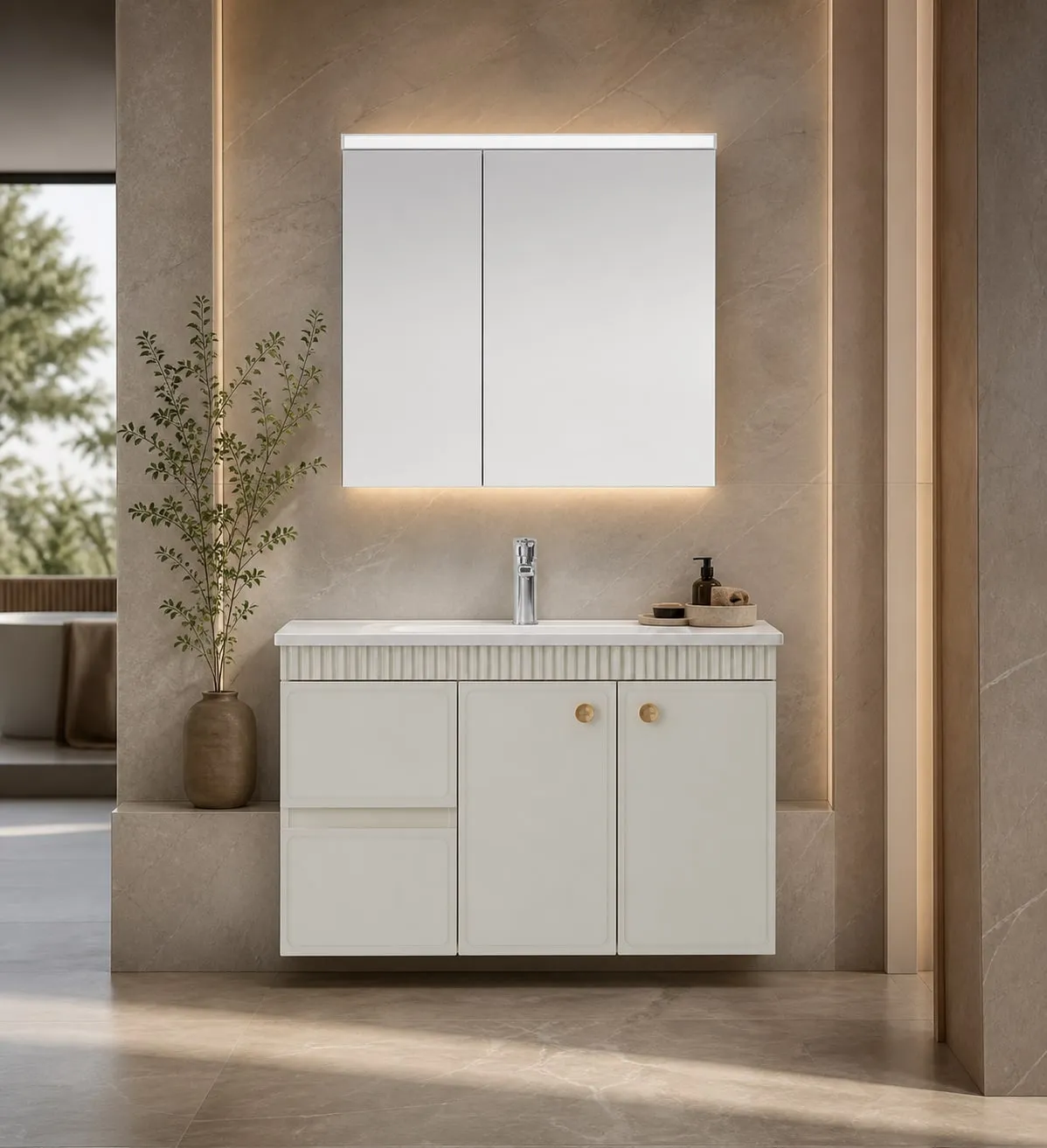 Eco-Board Mirror-Cabinet Vanity 900×485×500 mm