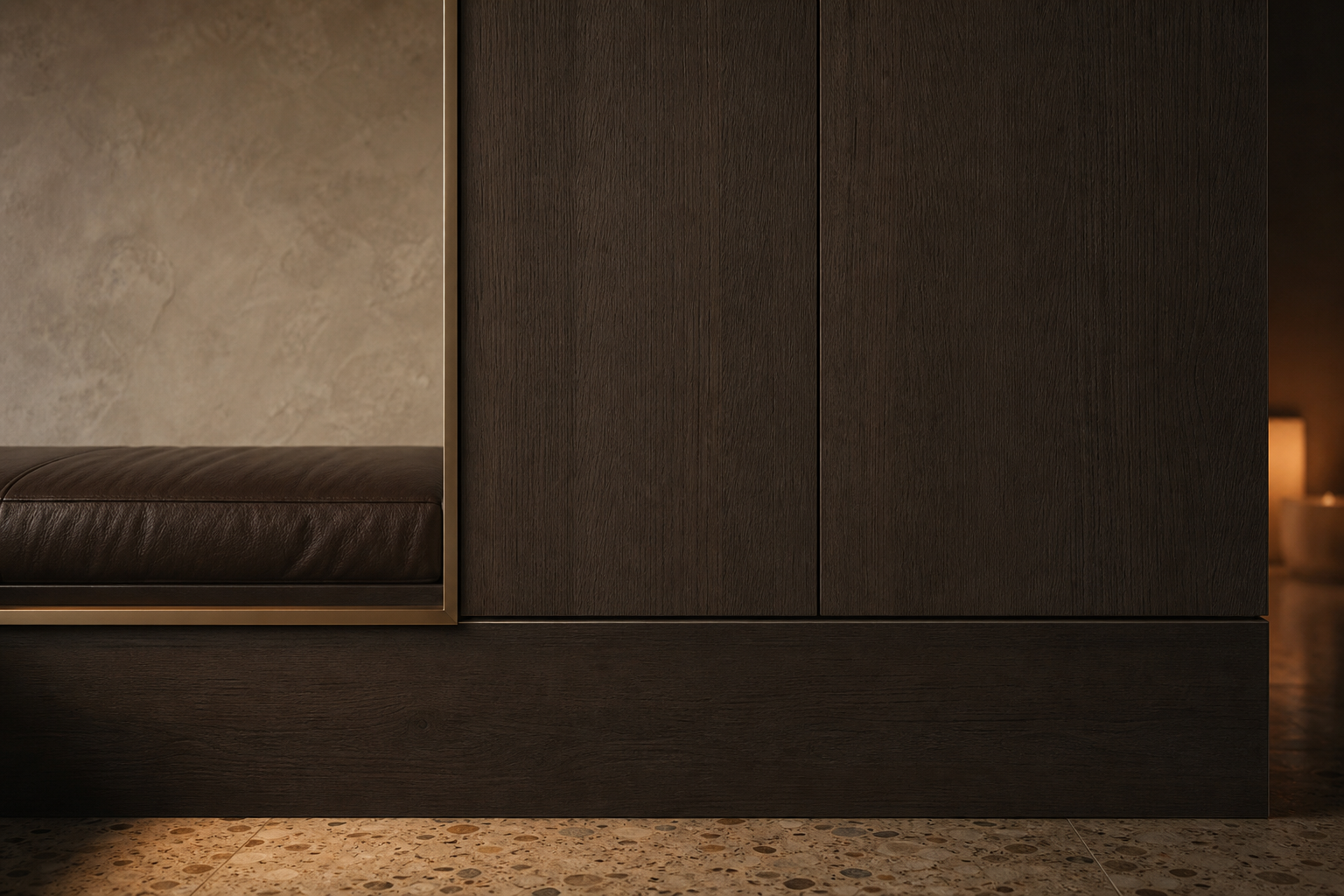 Fadior Galleria Living Room Suite with Cold-Finished Display Datum — close-up of stainless steel finish and hardware detail