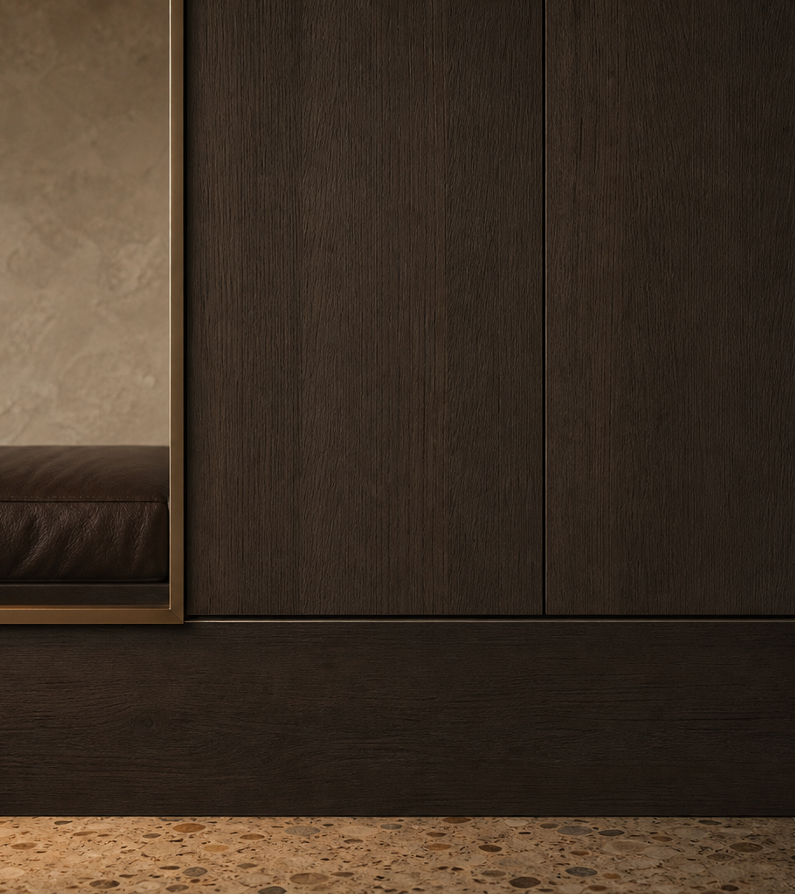 Fadior Galleria Living Room Suite with Cold-Finished Display Datum — close-up of stainless steel finish and hardware detail