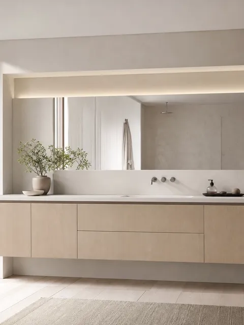 Suite de Baño Voyage Bath con Pared de Lavado Lista para Especificar