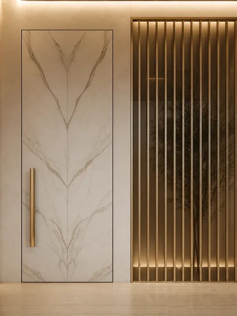 Suite de Puerta Interior Silhouette con Pantalla de Paso Estriada y Sombra