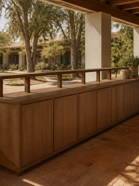 Conjunto de balcón Soleil con credenza de servicio de riel Lantern
