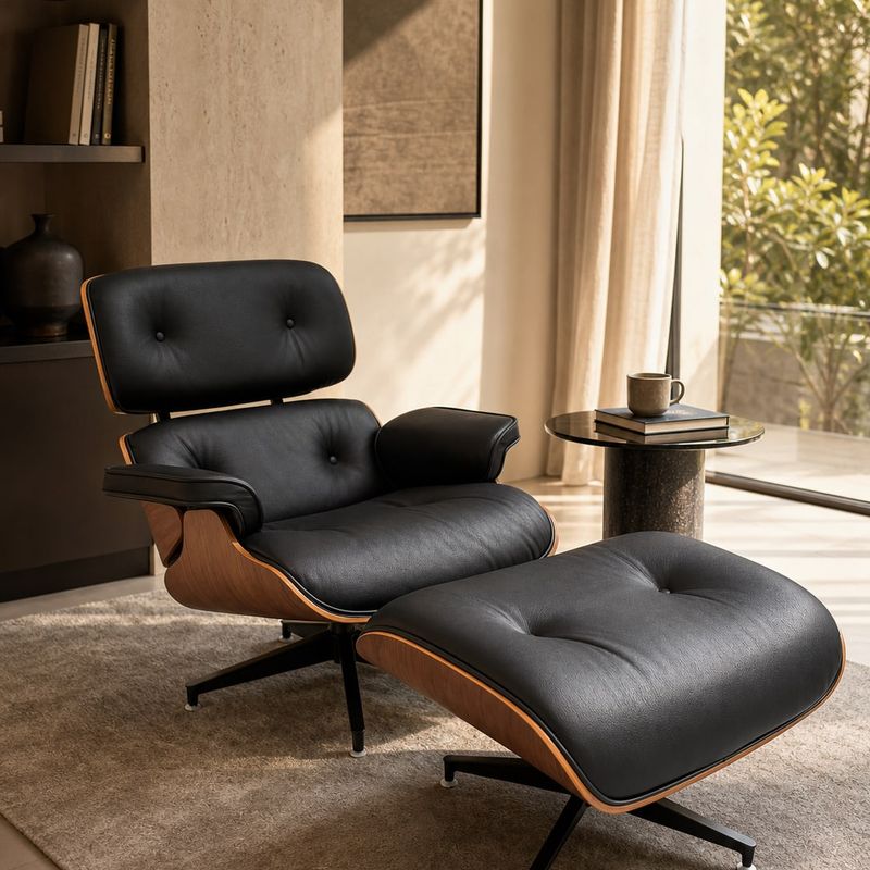 Lounge Chair (Full leather) styled in a FADIOR HOME interior setting