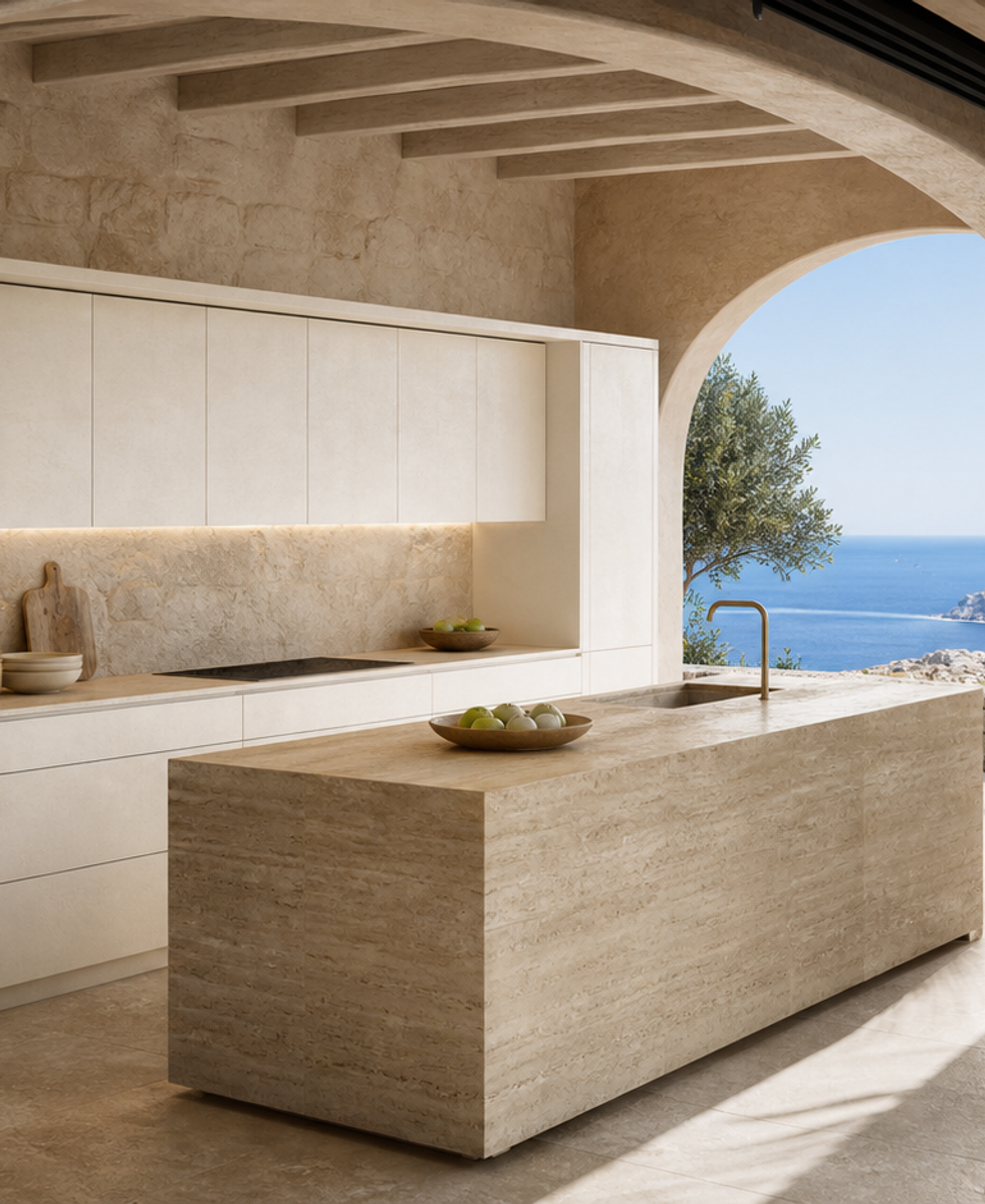 Fadior Meridian Kitchen Suite with Flexible Aluminum Kitchen Wall — 304 stainless steel kitchen system, front view