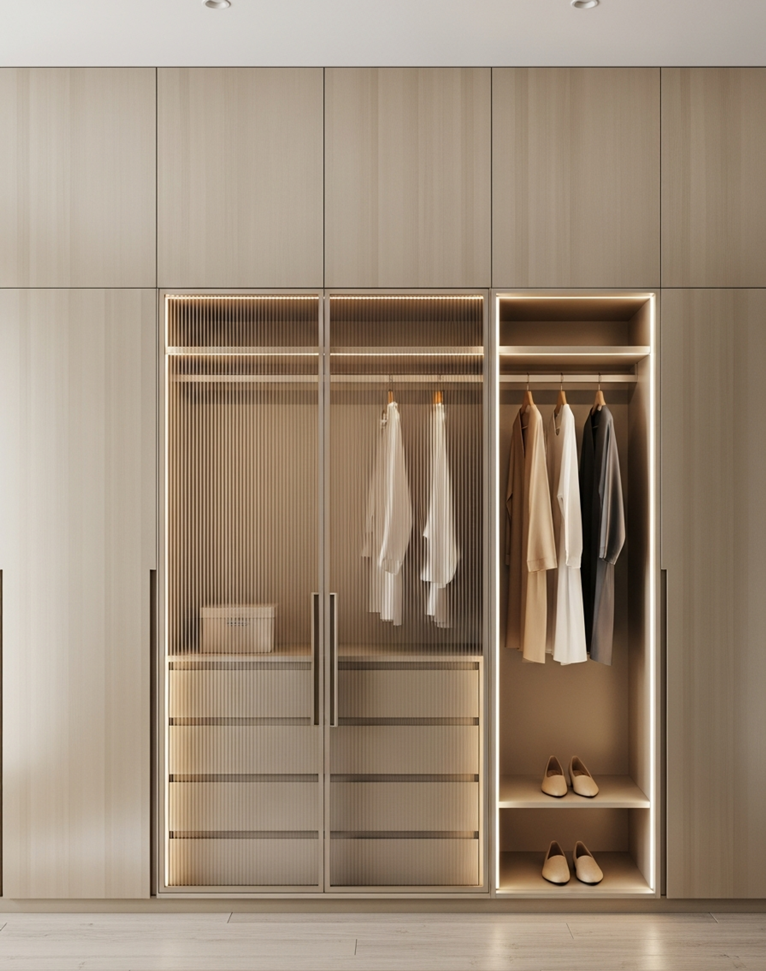 Fadior Brera Wardrobe Suite — interior room context showing cabinet integration
