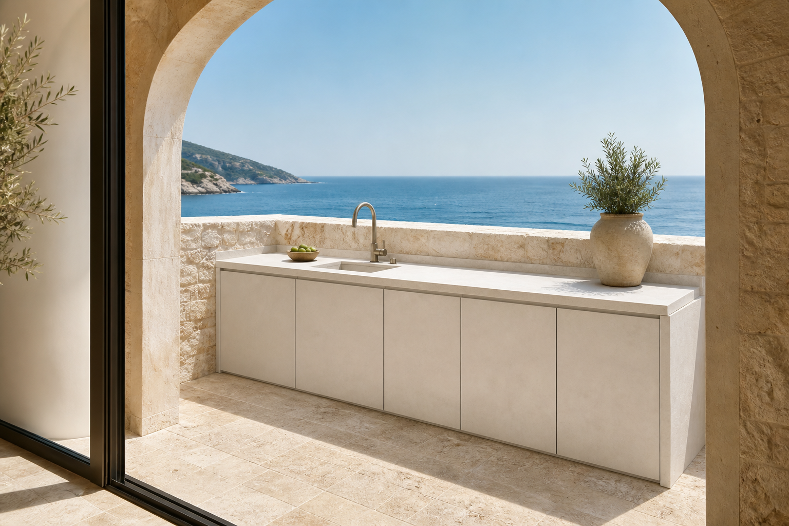 Fadior Cannes Balcony Suite with Tide Sink Landing — interior room context showing cabinet integration