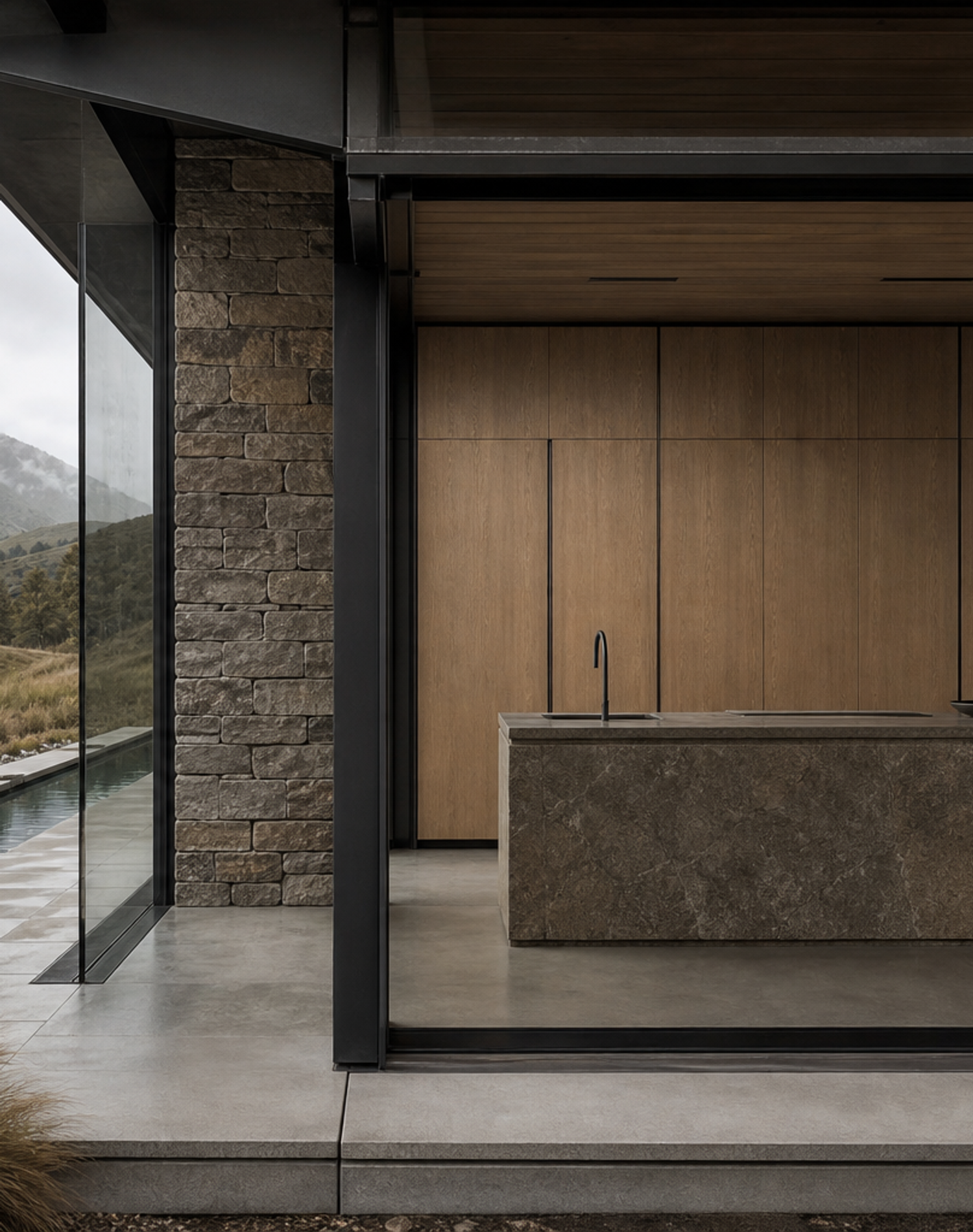 Fadior Dream Home Kitchen Suite with Certified Oak Chef Wall — interior room context showing cabinet integration
