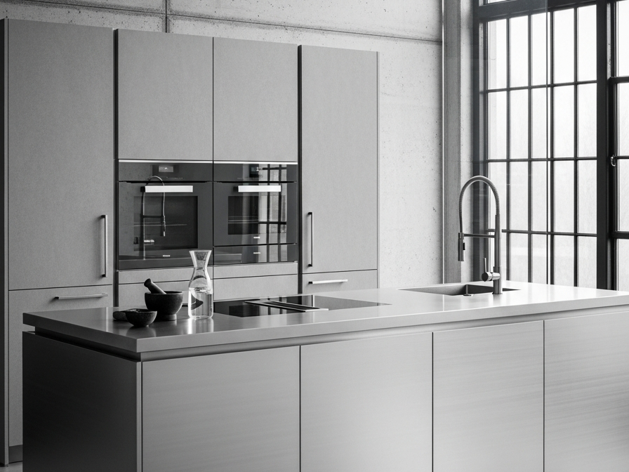 Fadior Abyss Kitchen Suite — 304 stainless steel kitchen system, front view