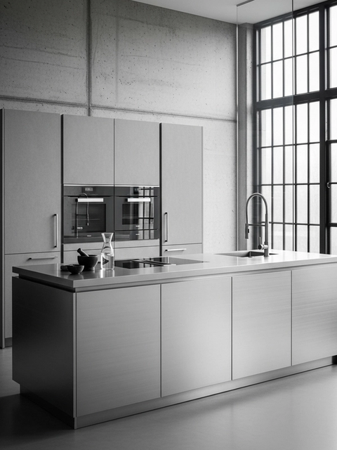 Fadior Abyss Kitchen Suite — 304 stainless steel kitchen system, front view