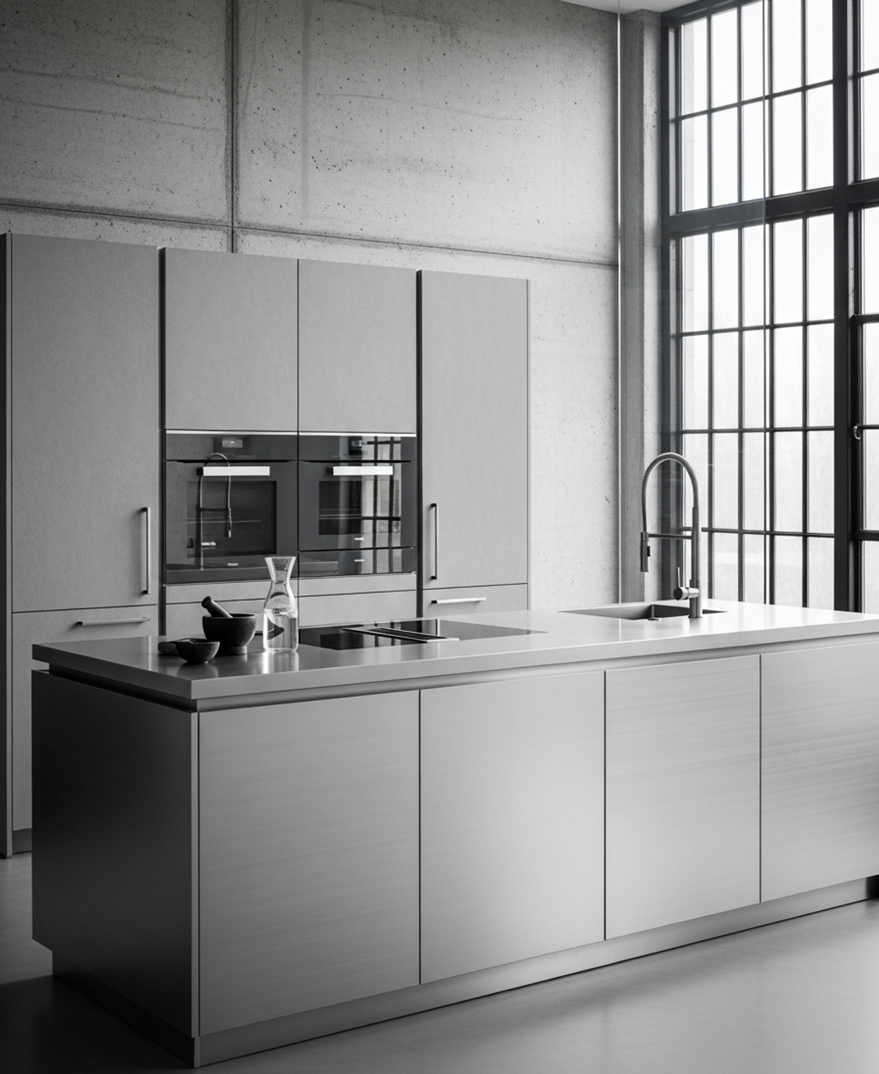 Fadior Abyss Kitchen Suite — 304 stainless steel kitchen system, front view