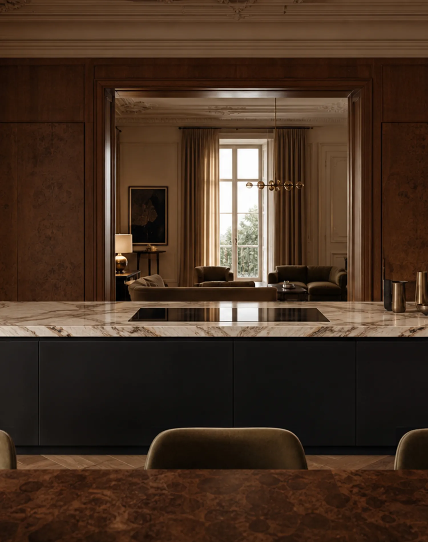 Suite de Cocina Forge con Domo de Isla de Inducción Enrasada estudio de adaptación