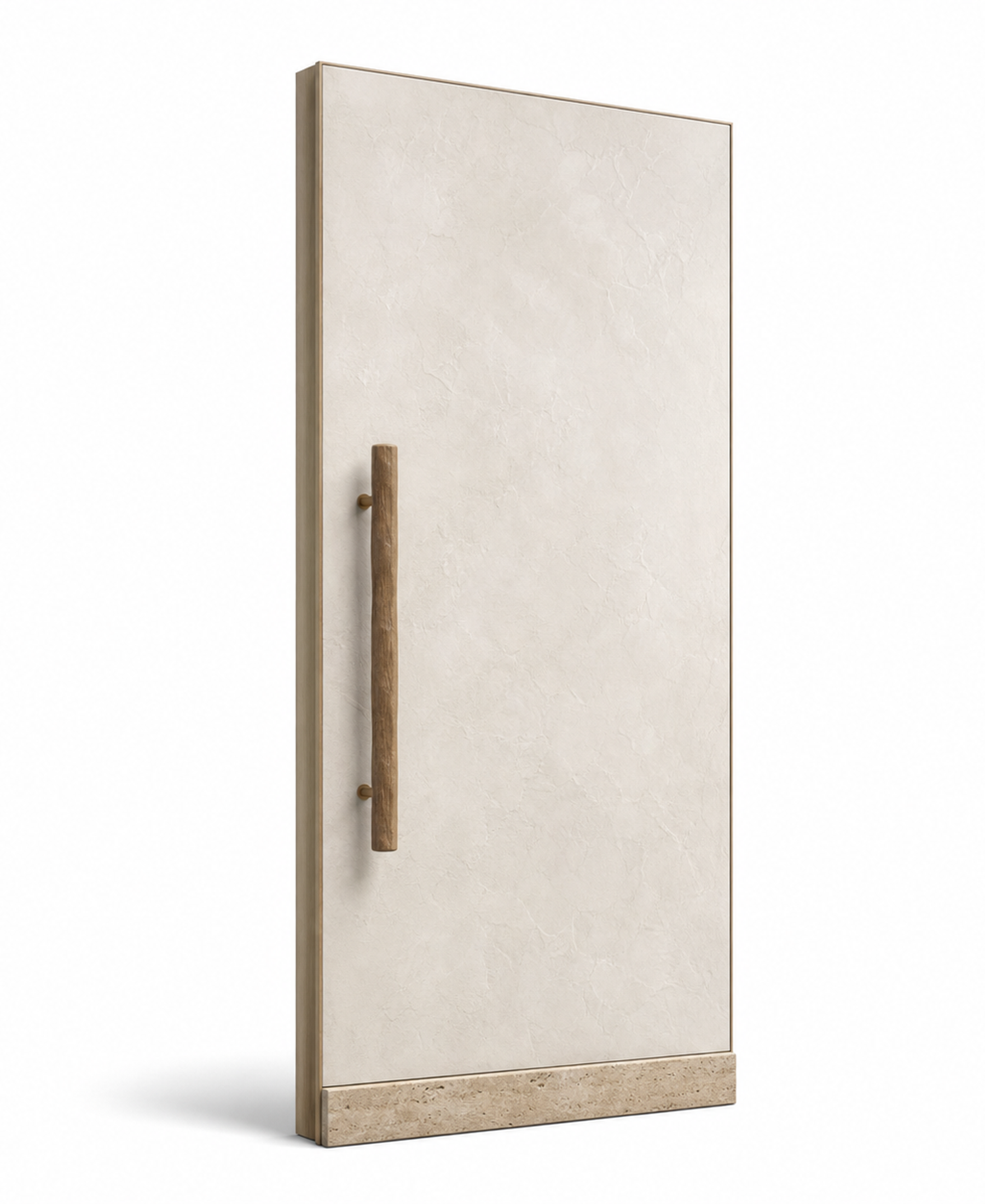 Fadior Alabaster Interior Door Suite with Pale Stone Threshold Door — 304 stainless steel interior door system, front view