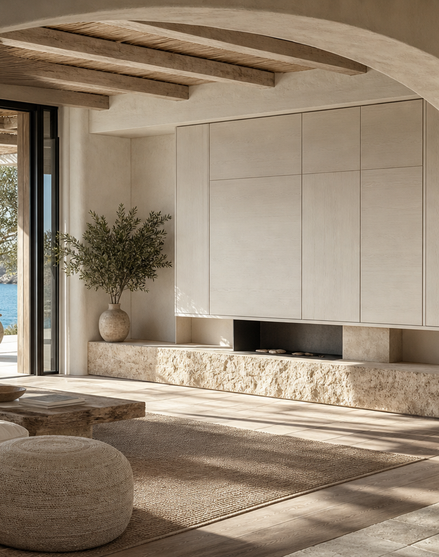 Fadior Galleria Living Room Suite with Milan Forecast Media Wall — lifestyle setting with natural light and residential styling