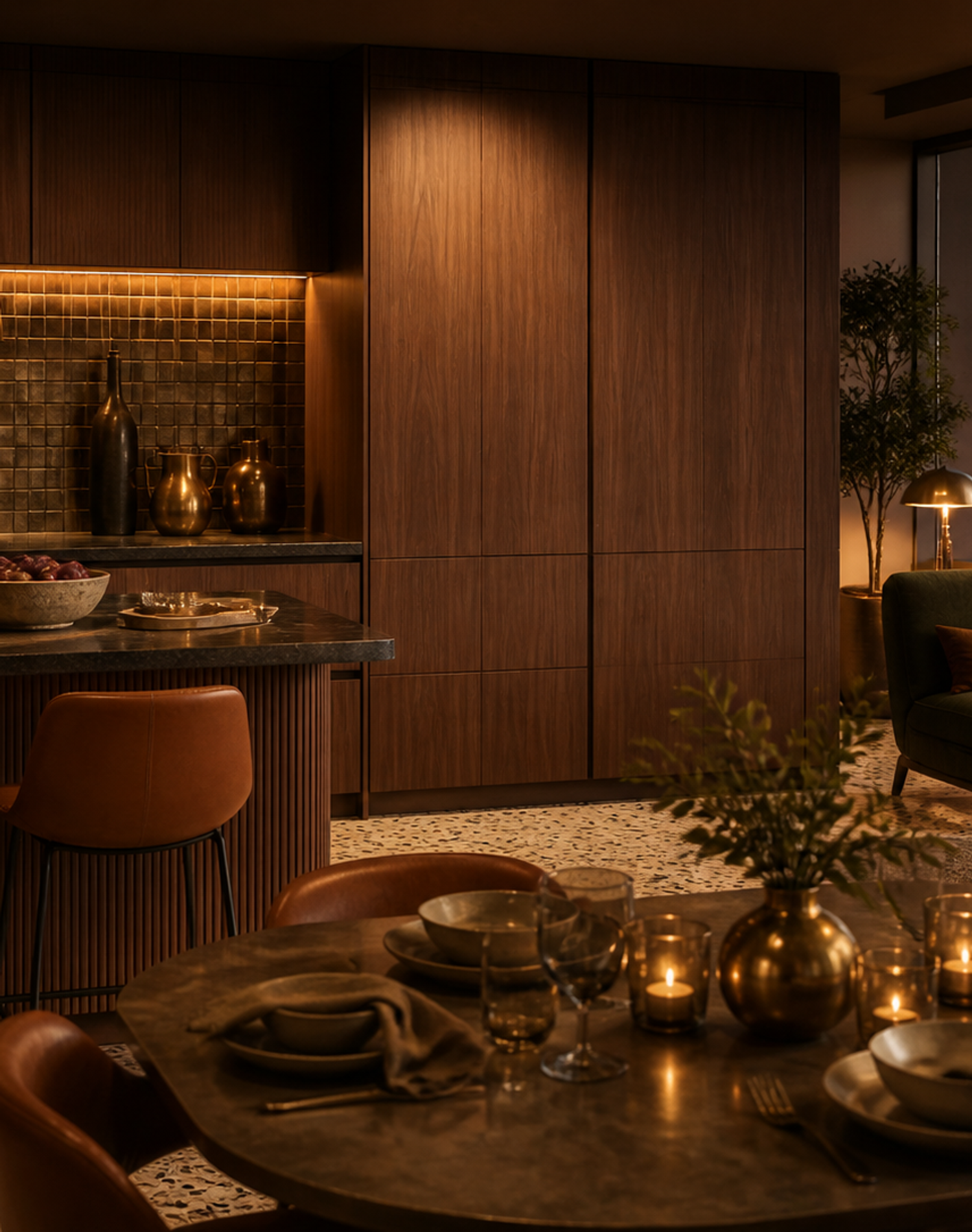 Fadior Continuum Kitchen Suite with Integrated Culinary Wall — lifestyle setting with natural light and residential styling