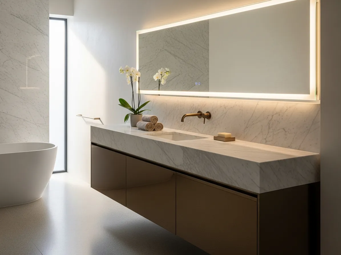 Baño y tocador Fadior con mobiliario en acero inoxidable 304