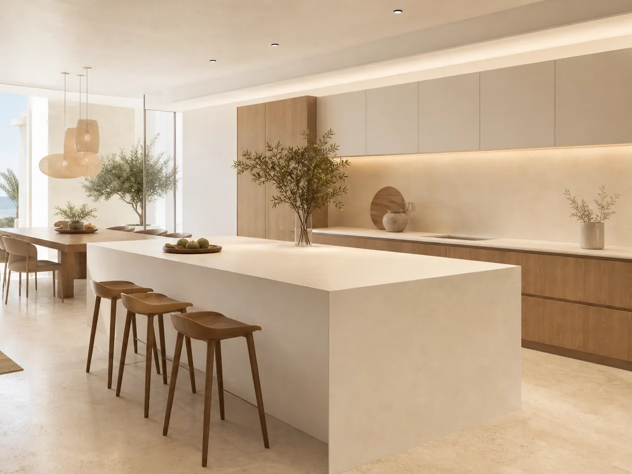 Encimeras de cocina de superficie sólida, sin juntas — editorial de Fadior sobre mobiliario en acero inoxidable 304