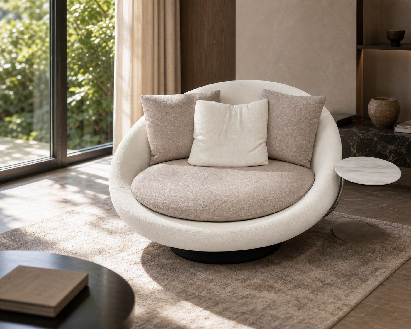 Lounge Chair (Fabric) styled in a FADIOR HOME interior setting
