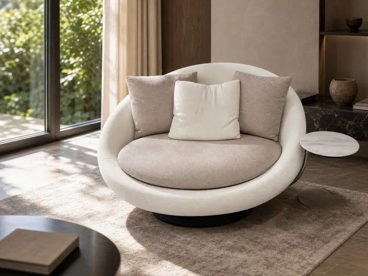 Sillón de Mármol y Tela