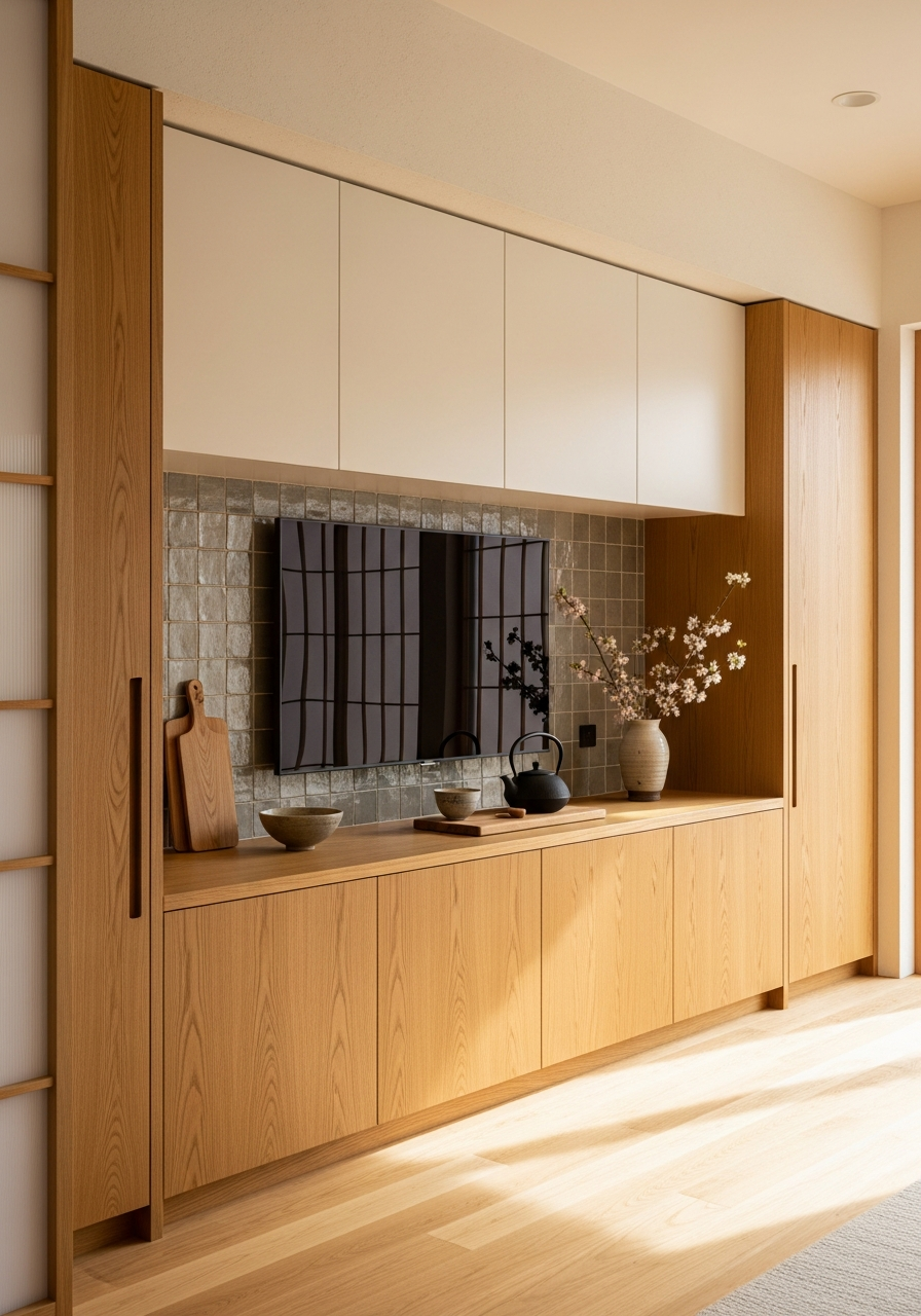 Fadior Essence Living Room Suite — interior room context showing cabinet integration