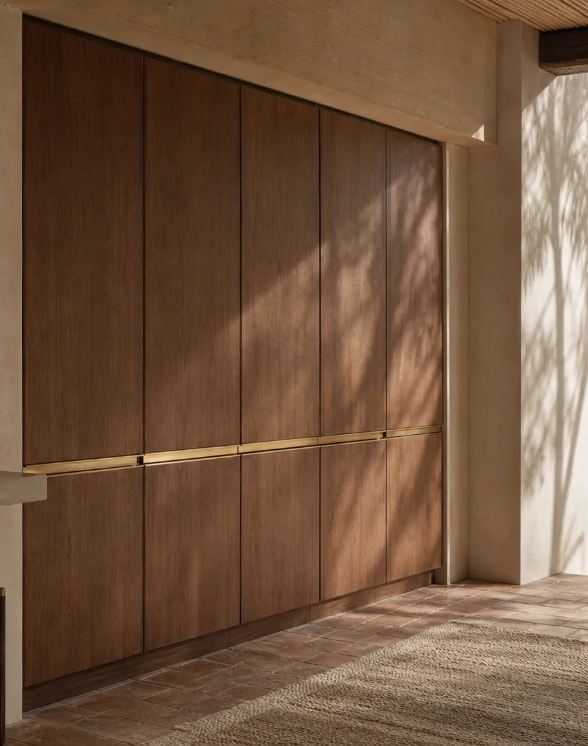 Suite de Armario Voyage con Pared de Empaque Bronze Veil perspectiva interior