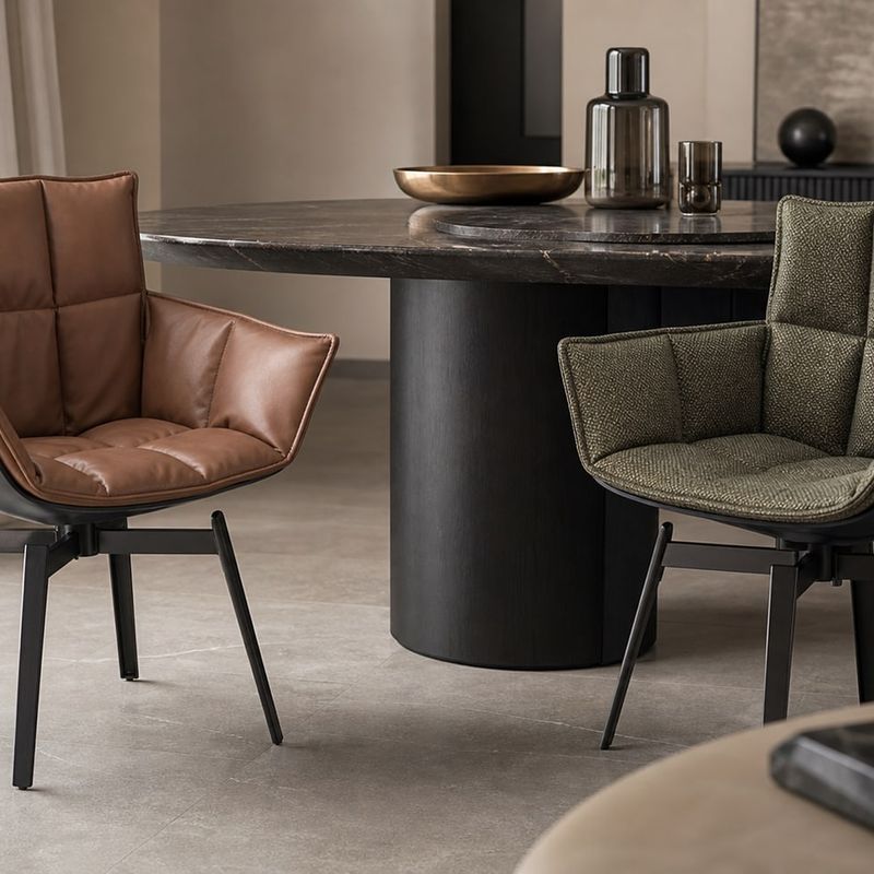 Dining Chair (Aluminum alloy) styled in a FADIOR HOME interior setting